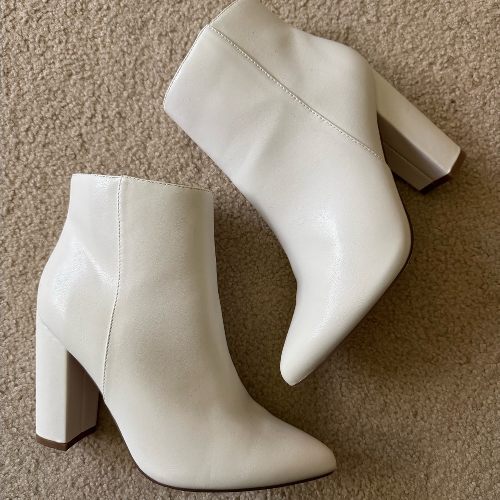 Cream Ankle Boots